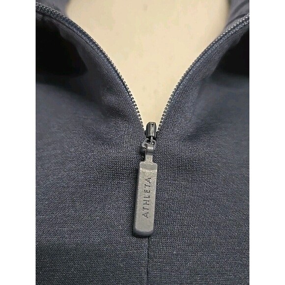 ATHLETA Allure 1/4 Zip Long Sleeve Dress Navy Blue Pockets Women’s Size XXS - Picture 4 of 11